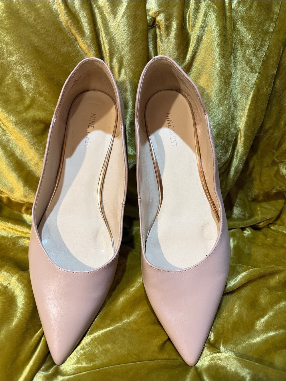 Nine West Light Pink Pointed Toe Flats